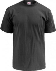 Klasyczna koszulka - bawełna - dla dorosłych. Szare t-shirty damskie SOFFE, m, bez wzorów, z bawełny, bez kołnierzyka. Za 86.95 zł.