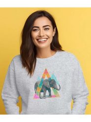 WOOOP Bluza "Elephant" w kolorze szarym rozmiar: XL. Szare bluzy bez kaptura damskie Wooop, xl, z bawełny. Za 100.99 zł.