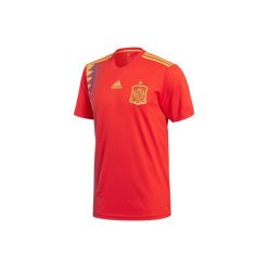 Koszulka do piłki nożnej krótki rękaw Hiszpania. Czerwone t-shirty damskie Adidas, l, bez wzorów, bez kołnierzyka. Za 279.99 zł.