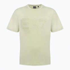 Koszulka męska EA7 Emporio Armani Logo Series. Zielone t-shirty sportowe męskie EA7 Emporio Armani, l, z bawełny, bez ramiączek, na fitness i siłownię. Za 219.99 zł.