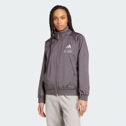 Bluza dresowa Mercedes - AMG Petronas Formula One Team Premium Woven. Fioletowe bluzy bez kaptura damskie Adidas, m, z dresówki. Za 399.00 zł.