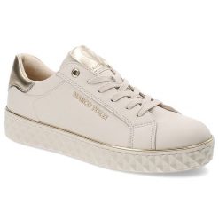Beżowe Sneakersy Marco Tozzi Sportowe Obuwie Damskie. Brązowe buty sportowe na co dzień damskie Marco Tozzi, bez wzorów, z gumy. Za 246.99 zł.