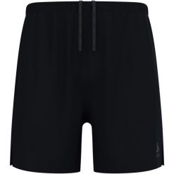 Spodenki męskie Odlo ESSENTIAL 6 INCH Short. Czarne szorty męskie Odlo, na lato, bez wzorów, z materiału. Za 199.99 zł.