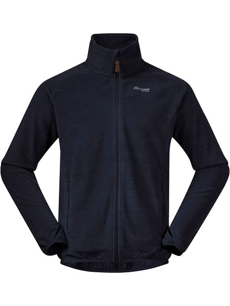 Bergans Kurtka polarowa w kolorze granatowym rozmiar: S. Niebieskie kurtki męskie Bergans, s, bez wzorów, z polaru, bez kaptura. Za 243.64 zł.