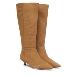 Kozaki LAUREN RALPH LAUREN. Brązowe kozaki damskie Lauren Ralph Lauren, bez obcasa, na szpilce. Za 1,299.00 zł.