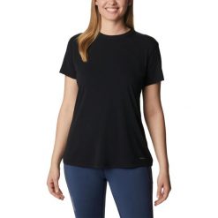Koszulka sportowa z krótkim rękawem W Endless Trail Running Tech Tee. Czarne bluzki sportowe damskie Columbia, m, bez wzorów, bez ramiączek. Za 199.00 zł.