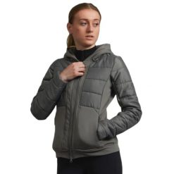 Kurtka jeździecka dla kobiet Premier Equine Agata. Szare kurtki damskie PREMIER EQUINE, bez wzorów, bez kaptura. Za 346.50 zł.