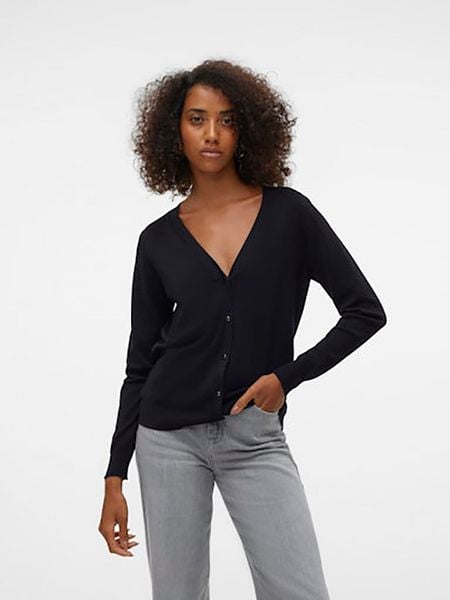 Vero Moda Kardigan w kolorze czarnym rozmiar: M. Czarne kardigany damskie Vero Moda, m, bez wzorów, z wiskozy. Za 86.99 zł.