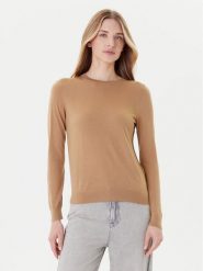 BOSS Sweter Ferpina 50544987 Beżowy Slim Fit. Brązowe swetry klasyczne damskie Boss, xxl, z wełny, bez kołnierzyka. Za 589.99 zł.