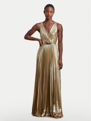 LAUREN RALPH LAUREN Sukienka wieczorowa 253963634001 Złoty Slim Fit. Żółte sukienki damskie Lauren Ralph Lauren, bez wzorów, z syntetyku, wizytowe, bez kołnierzyka, bez ramiączek. Za 1,569.00 zł.