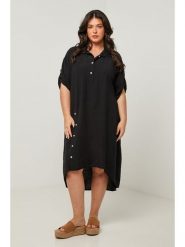 Curvy Lady Sukienka w kolorze czarnym rozmiar: 40/42. Czarne sukienki damskie Curvy Lady, bez wzorów, klasyczne, bez kołnierzyka, bez ramiączek, midi. Za 118.56 zł.