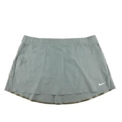 Second life - Szarawe mini spódnice golfowe dla kobiet Nike - Jak nowy. Brązowe spódniczki damskie Nike, bez wzorów, sportowe, mini, sportowe. Za 84.56 zł.