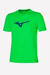 Koszulka do biegania męska Mizuno Core RB Tee. Zielone t-shirty sportowe męskie Mizuno, m, z materiału, bez ramiączek, do biegania. Za 94.99 zł.