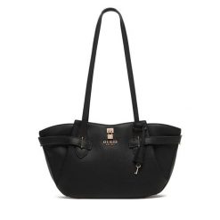 Torebka Guess. Czarne torebki klasyczne damskie Guess, z aplikacjami, bez dodatków. Za 639.99 zł.