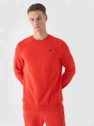 4F Bluza dresowa nierozpinana bez kaptura męska - pomarańczowa M. Brązowe bluzy bez kaptura męskie 4f, m, z bawełny. W wyprzedaży za 99.99 zł.
