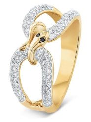 DI GIORGIO Pozłacany pierścionek z cyrkoniami rozmiar: 50. Żółte pierścionki damskie DI GIORGIO, z cyrkonią, pozłacane. Za 254.95 zł.