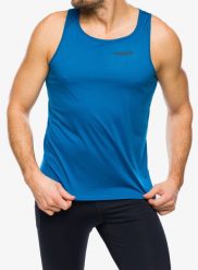 Koszulka do biegania męska Inov-8 Performance Vest. Niebieskie t-shirty sportowe męskie Inov-8, m, z materiału, bez ramiączek, do biegania. Za 139.99 zł.