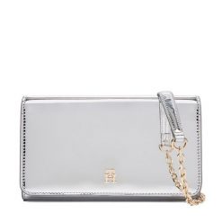 Torebka Tommy Hilfiger. Szare torebki klasyczne damskie Tommy Hilfiger, bez wzorów, wizytowe, bez kołnierzyka, bez ramiączek. Za 339.99 zł.