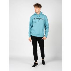 Bluza trekking męska Hoodie. Niebieskie bluzy bez kaptura męskie CHAMPION, m, z bawełny. Za 208.00 zł.