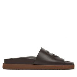 Klapki G-Star. Brązowe klapki damskie G-Star, bez wzorów, bez obcasa. Za 215.99 zł.