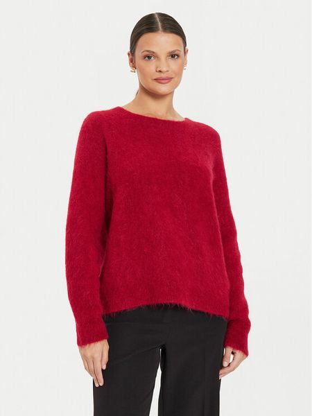 Kontatto Sweter 3M0229 AI253M10 Czerwony Relaxed Fit. Czerwone swetry klasyczne damskie Kontatto, m, z syntetyku, bez kołnierzyka. Za 259.99 zł.