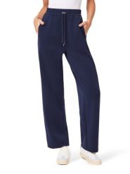 Scotch & Soda Spodnie w kolorze granatowym rozmiar: XL. Niebieskie spodnie materiałowe damskie Scotch & Soda, bez wzorów, z materiału, z podwyższonym stanem. Za 174.84 zł.