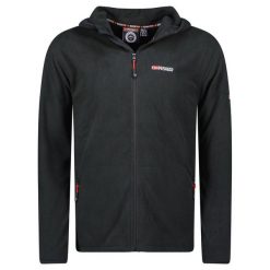 Bluza polarowa męska Geographical Norway UNICIA MEN 224 - regularny krój. Czarne bluzy z kapturem męskie Geographical Norway, m, z polaru. Za 129.00 zł.