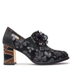 Półbuty Laura Vita. Czarne półbuty damskie Laura Vita, bez wzorów, bez obcasa, na obcasie. Za 599.99 zł.