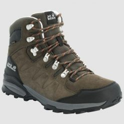 Buty trekkingowe męskie Jack Wolfskin Refugio Texapore Mid. Szare buty trekkingowe męskie Jack Wolfskin, z gumy, za kostkę, bez zapięcia, trekkingowe. Za 592.00 zł.