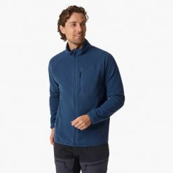 Bluza Polarowa Rozpinana turystyka męska Swedemount Geilo Fleece Full Zip II. Szare bluzy z kapturem męskie SWEDEMOUNT, m, z materiału. Za 90.99 zł.