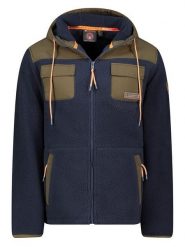 Canadian Peak Kurtka polarowa "Toulouseak" w kolorze granatowo-oliwkowym rozmiar: L. Brązowe kurtki męskie Canadian Peak, l, bez wzorów, z materiału, bez kaptura. Za 130.99 zł.