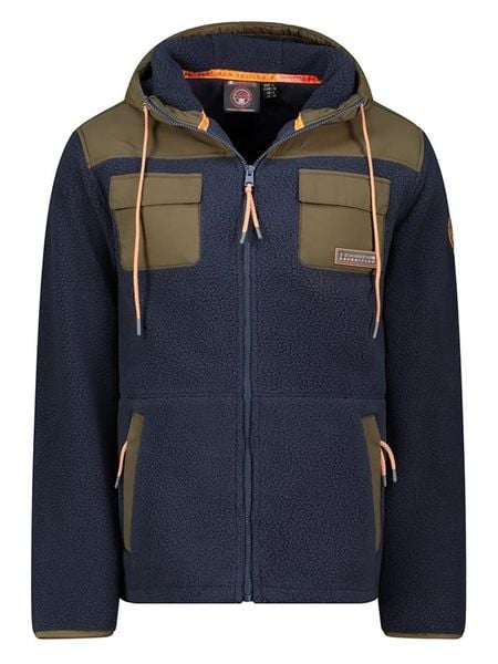 Canadian Peak Kurtka polarowa "Toulouseak" w kolorze granatowo-oliwkowym rozmiar: 3XL. Brązowe kurtki męskie Canadian Peak, xl, bez wzorów, z materiału, bez kaptura. Za 130.81 zł.