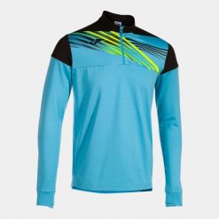 Sportowa bluza Joma Elite IX Turkus-Czarny. Czarne bluzy bez kaptura męskie Joma, l, z elastanu. Za 203.99 zł.