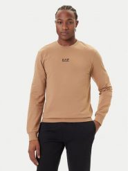 EA7 Emporio Armani Bluza 8NPM30 PJVRZ U6171 Beżowy Regular Fit. Brązowe bluzy bez kaptura męskie EA7 Emporio Armani, m, z bawełny. Za 379.99 zł.