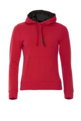 Clique Classic Hoody Women – bluza z kapturem z mieszanki bawełny – red. Czerwone bluzy z kapturem damskie CLIQUE, s, z bawełny. Za 212.59 zł.