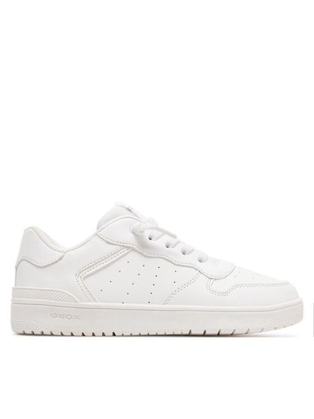 Geox Sneakersy J Washiba Girl J36HXD 054FU C1000 D Biały. Białe buty sportowe dziewczęce Geox, bez wzorów, ze skóry, bez zapięcia. Za 199.99 zł.