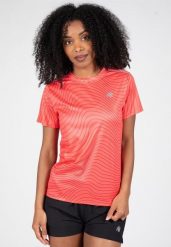 Mokena Koszulka - Czerwony. Czerwone bluzki sportowe damskie GORILLA WEAR, xs, z poliesteru, bez kołnierzyka, bez ramiączek. Za 204.00 zł.