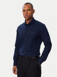 Tommy Hilfiger Koszula MW0MW44710 Granatowy Slim Fit. Niebieskie koszule męskie Tommy Hilfiger, m, bez wzorów, z bawełny, bez kołnierzyka, bez ramiączek. Za 329.99 zł.