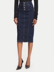 Rinascimento Spódnica jeansowa CFC0129941003 Granatowy Regular Fit. Niebieskie spódniczki damskie RINASCIMENTO, s, bez wzorów, z bawełny. Za 524.99 zł.