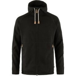 Bluza męska Fjällräven Övik Fleece Hoodie. Czarne bluzy sportowe męskie Fjällräven, l, z bawełny. Za 816.65 zł.