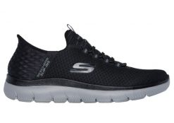 Buty sportowe Sneakersy męskie, Slip-Ins Summits - High Range. Czarne buty sportowe na co dzień męskie Skechers, z materiału, bez zapięcia, trekkingowe. Za 329.00 zł.