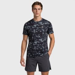 Koszulka z krótkim rękawem męska AULP TOMMY do biegania trekkingowa. Czarne t-shirty sportowe męskie Aulp, m, bez ramiączek, do biegania. Za 99.99 zł.