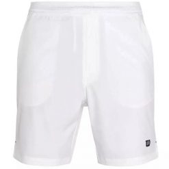 Szorty Wilson Team. Białe szorty męskie Wilson, bez wzorów, sportowe. Za 209.99 zł.