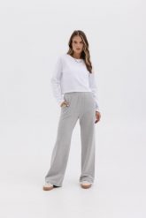 SPODNIE JESS SZARY MELANŻ S - Flawless. Szare spodnie dresowe damskie Flawless, s, z gumy. Za 319.00 zł.