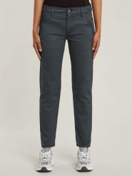 G-Star Spodnie chino w kolorze antracytowym rozmiar: W28/L34. Czarne spodnie materiałowe damskie G-Star, bez wzorów, retro. Za 182.72 zł.