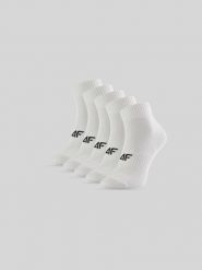 4F Skarpetki krótkie (5-pack) damskie - białe 35-38. Białe skarpetki damskie 4f, bez wzorów, z bawełny. Za 59.99 zł.