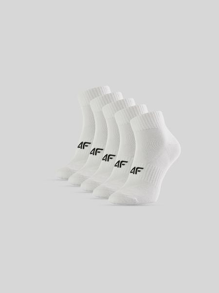 4F Skarpetki krótkie (5-pack) damskie - białe 35-38. Białe skarpetki damskie 4f, bez wzorów, z bawełny. Za 59.99 zł.