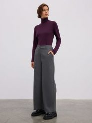 BGN Spodnie w kolorze antracytowym rozmiar: 38. Czarne spodnie materiałowe damskie BGN, bez wzorów, z materiału, z podwyższonym stanem. Za 148.26 zł.