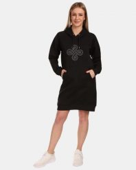 Damska bluza/sukienka sportowa Kilpi HEYDEN-W. Czarne bluzy sportowe damskie Kilpi, bez wzorów, z bawełny, bez ramiączek, długie, z kapturem. Za 215.49 zł.