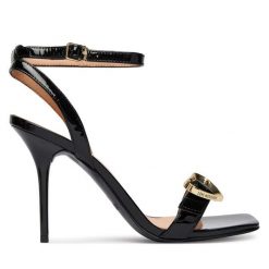 Sandały LOVE MOSCHINO. Czarne sandały damskie Love Moschino, bez wzorów, bez obcasa, na szpilce. Za 1,179.00 zł.